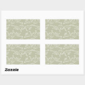 Sticker Rectangulaire feuilles et baies (Feuille)