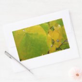 Sticker Rectangulaire Feuilles rouges jaunes et verts (Enveloppe)