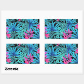 Sticker Rectangulaire Feuilles tropicaux (Feuille)