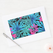 Sticker Rectangulaire Feuilles tropicaux (Enveloppe)