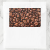 Sticker Rectangulaire Fèves de café (Sac)