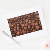 Sticker Rectangulaire Fèves de café (Enveloppe)