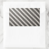 Sticker Rectangulaire Fibre réfléchissante de carbone texturée (Sac)