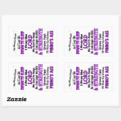 Sticker Rectangulaire Fibro de prière du guerrier (Feuille)