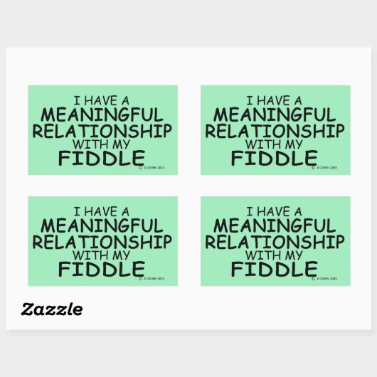 Sticker Rectangulaire Fiddle Relationship (Feuille)