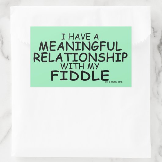 Sticker Rectangulaire Fiddle Relationship (Sac)
