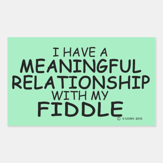 Sticker Rectangulaire Fiddle Relationship (Devant)