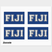 Sticker Rectangulaire Fidji (Feuille)