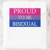 Sticker Rectangulaire Fier D'Être Bisexuel (Sac)