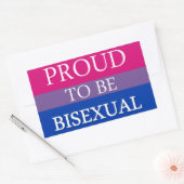 Sticker Rectangulaire Fier D'Être Bisexuel (Enveloppe)