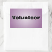 Sticker Rectangulaire Fier d'être un bénévole dévoué (Sac)
