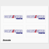 Sticker Rectangulaire Fier Fils de la Garde côtière (Feuille)