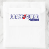 Sticker Rectangulaire Fier Fils de la Garde côtière (Sac)