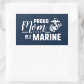 Sticker Rectangulaire Fier maman d'une Marine (Sac)