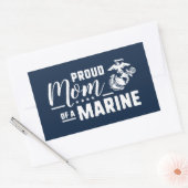 Sticker Rectangulaire Fier maman d'une Marine (Enveloppe)