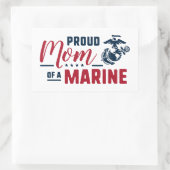 Sticker Rectangulaire Fier maman d'une Marine (Sac)