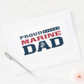 Sticker Rectangulaire Fier Marine Papa (Enveloppe)