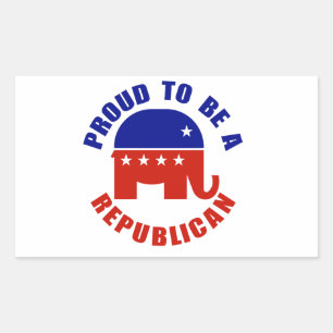 Sticker Rectangulaire Fière d'être républicaine