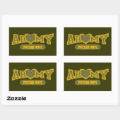 Sticker Rectangulaire Fière épouse de l'armée (Feuille)