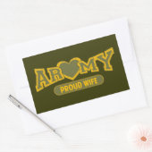 Sticker Rectangulaire Fière épouse de l'armée (Enveloppe)