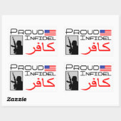 Sticker Rectangulaire Fière Infidel (Feuille)