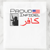 Sticker Rectangulaire Fière Infidel (Sac)