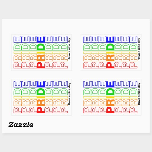Sticker Rectangulaire Fierté (Feuille)