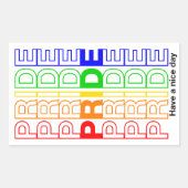 Sticker Rectangulaire Fierté (Devant)