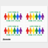 Sticker Rectangulaire Fierté (Feuille)