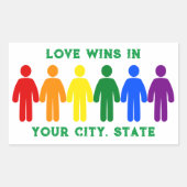 Sticker Rectangulaire Fierté (Devant)