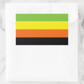 Sticker Rectangulaire Fierté aromantique (Sac)