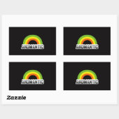 Sticker Rectangulaire Fierté aromantique (Feuille)
