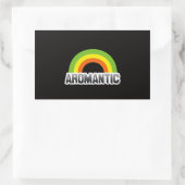 Sticker Rectangulaire Fierté aromantique (Sac)