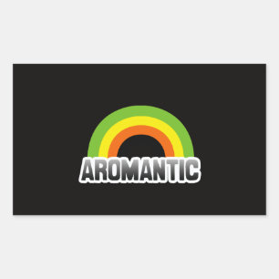 Sticker Rectangulaire Fierté aromantique