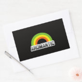 Sticker Rectangulaire Fierté aromantique (Enveloppe)
