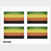 Sticker Rectangulaire Fierté aromantique (Feuille)