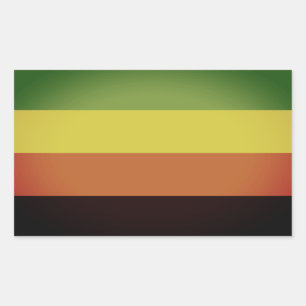 Sticker Rectangulaire Fierté aromantique