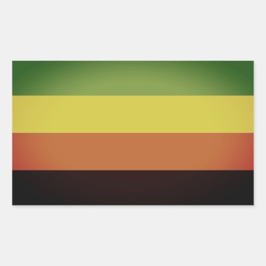Sticker Rectangulaire Fierté aromantique (Devant)