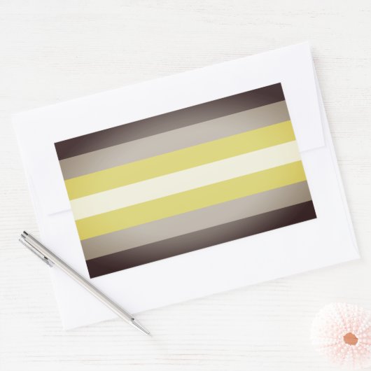 Sticker Rectangulaire Fierté de Demigender (Enveloppe)