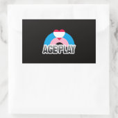 Sticker Rectangulaire Fierté de jouer avec l'âge (Sac)