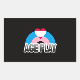 Sticker Rectangulaire Fierté de jouer avec l'âge