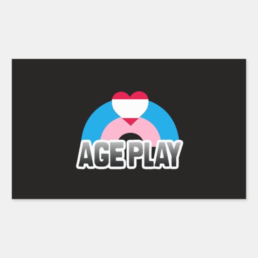 Sticker Rectangulaire Fierté de jouer avec l'âge (Devant)