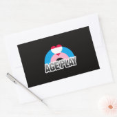 Sticker Rectangulaire Fierté de jouer avec l'âge (Enveloppe)