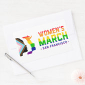 Sticker Rectangulaire Fierté de la marche féminine (Enveloppe)