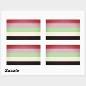 Sticker Rectangulaire Fierté de récipromantique (Feuille)