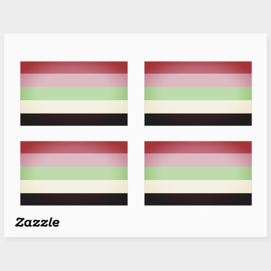 Sticker Rectangulaire Fierté de récipromantique (Feuille)