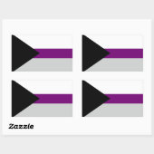 Sticker Rectangulaire Fierté déisexuelle LGBTQ (Feuille)