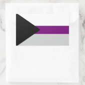 Sticker Rectangulaire Fierté déisexuelle LGBTQ (Sac)