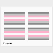 Sticker Rectangulaire Fierté Demi-fille (Feuille)