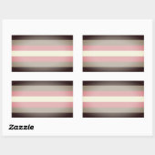 Sticker Rectangulaire Fierté Demi-fille (Feuille)